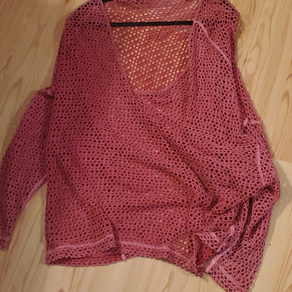 free people open weave top